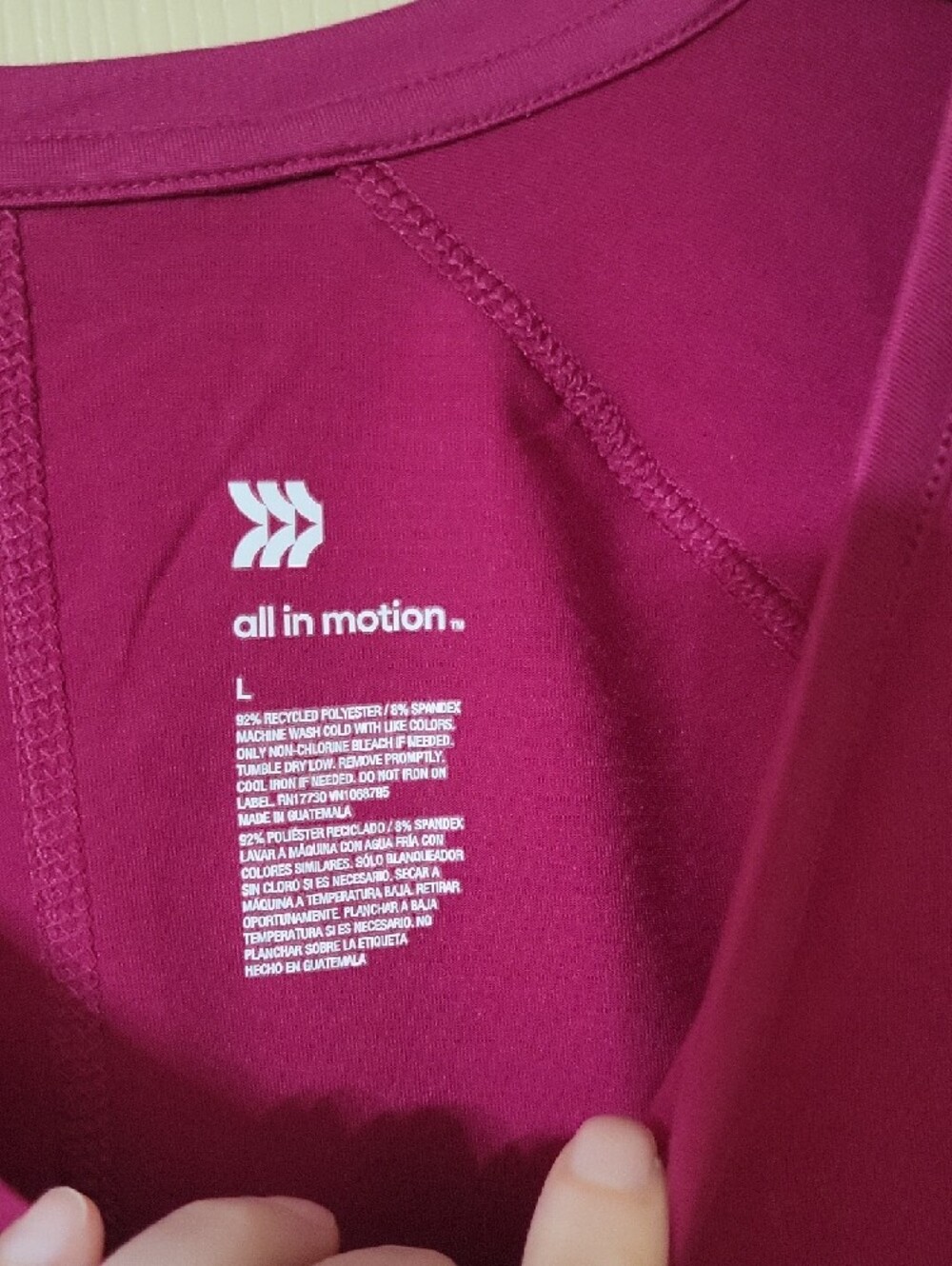 all in motion Deep Magenta Activewear Tee - Picture 4 of 5